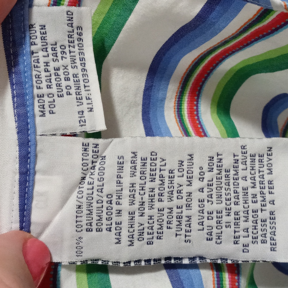 💚VTG Polo Ralph Lauren💚 - Men's Multicolor Stripe L/S Button Down - Picture 7 of 11